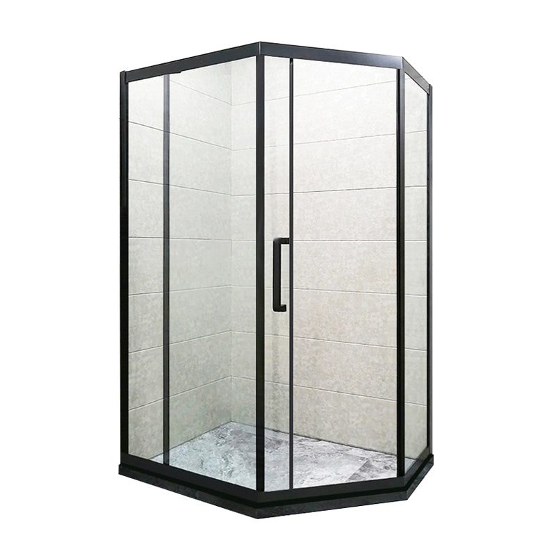 Corner Framed Shower Kit Neo-Angle Tempered Glass Shower Kit Clearhalo 'Bathroom Remodel & Bathroom Fixtures' 'Home Improvement' 'home_improvement' 'home_improvement_shower_stalls_enclosures' 'Shower Stalls & Enclosures' 'shower_stalls_enclosures' 'Showers & Bathtubs' 6387806
