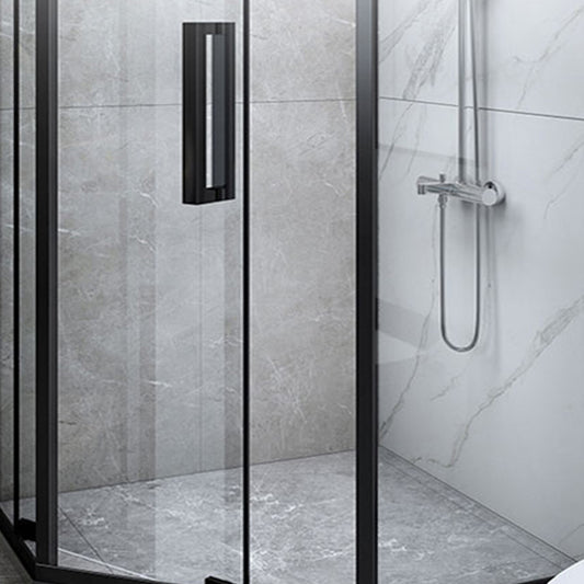 Corner Framed Shower Kit Neo-Angle Tempered Glass Shower Kit Clearhalo 'Bathroom Remodel & Bathroom Fixtures' 'Home Improvement' 'home_improvement' 'home_improvement_shower_stalls_enclosures' 'Shower Stalls & Enclosures' 'shower_stalls_enclosures' 'Showers & Bathtubs' 6387809