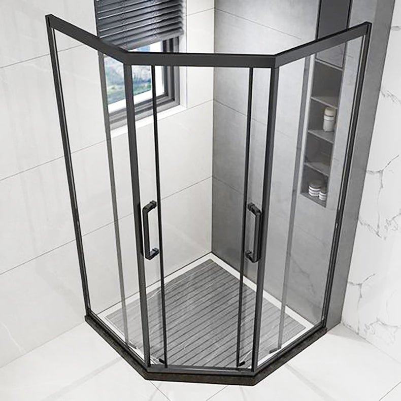 Corner Framed Shower Kit Neo-Angle Tempered Glass Shower Kit Clearhalo 'Bathroom Remodel & Bathroom Fixtures' 'Home Improvement' 'home_improvement' 'home_improvement_shower_stalls_enclosures' 'Shower Stalls & Enclosures' 'shower_stalls_enclosures' 'Showers & Bathtubs' 6387810