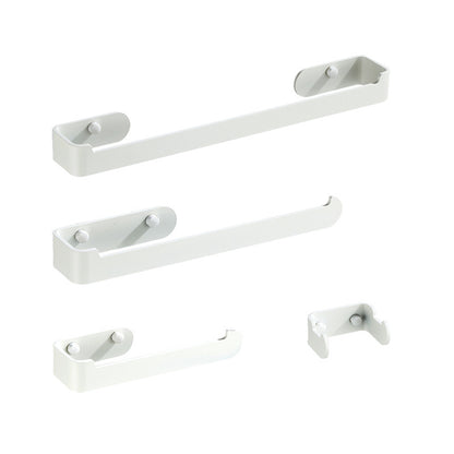 Aluminum Alloy Bathroom Set 4-piece Modern Style Bathroom Hardware Set White Clearhalo 'Bathroom Hardware Sets' 'Bathroom Hardware' 'Bathroom Remodel & Bathroom Fixtures' 'bathroom_hardware_sets' 'Home Improvement' 'home_improvement' 'home_improvement_bathroom_hardware_sets' 6394235