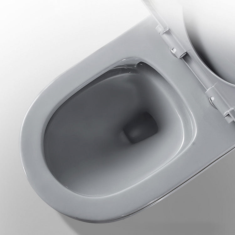 Modern Flush Toilet Ceramic Elong One-Piece Toilet with Slow Close Seat Clearhalo 'Bathroom Remodel & Bathroom Fixtures' 'Home Improvement' 'home_improvement' 'home_improvement_toilets' 'Toilets & Bidets' 'Toilets' 6398286