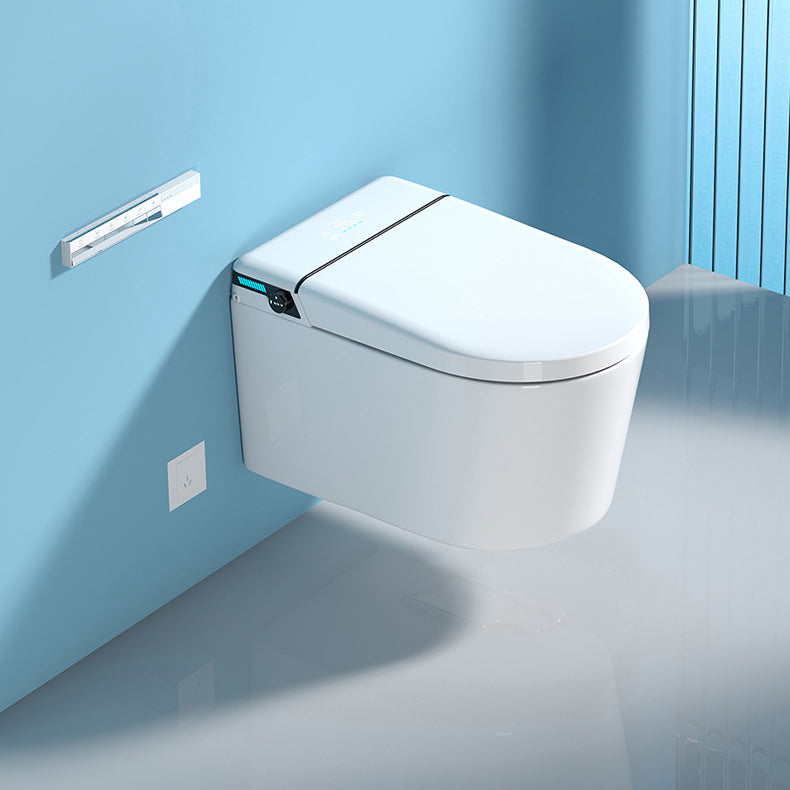 Modern Wall Mount Toilet All-In-One ABS Single Flush Toilet Bowl Foot Flush Clearhalo 'Bathroom Remodel & Bathroom Fixtures' 'Home Improvement' 'home_improvement' 'home_improvement_toilets' 'Toilets & Bidets' 'Toilets' 6398350