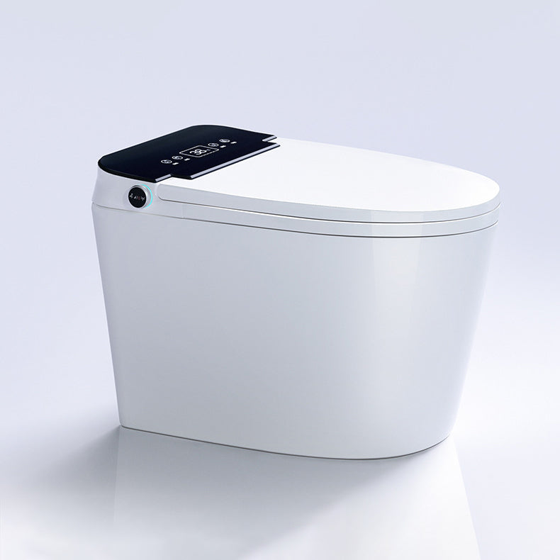 Modern Floor Mount Toilet Bowl White Toilet with Seat for Bathroom Radar Flip (Upgrading) 12" Clearhalo 'Bathroom Remodel & Bathroom Fixtures' 'Home Improvement' 'home_improvement' 'home_improvement_toilets' 'Toilets & Bidets' 'Toilets' 6398409