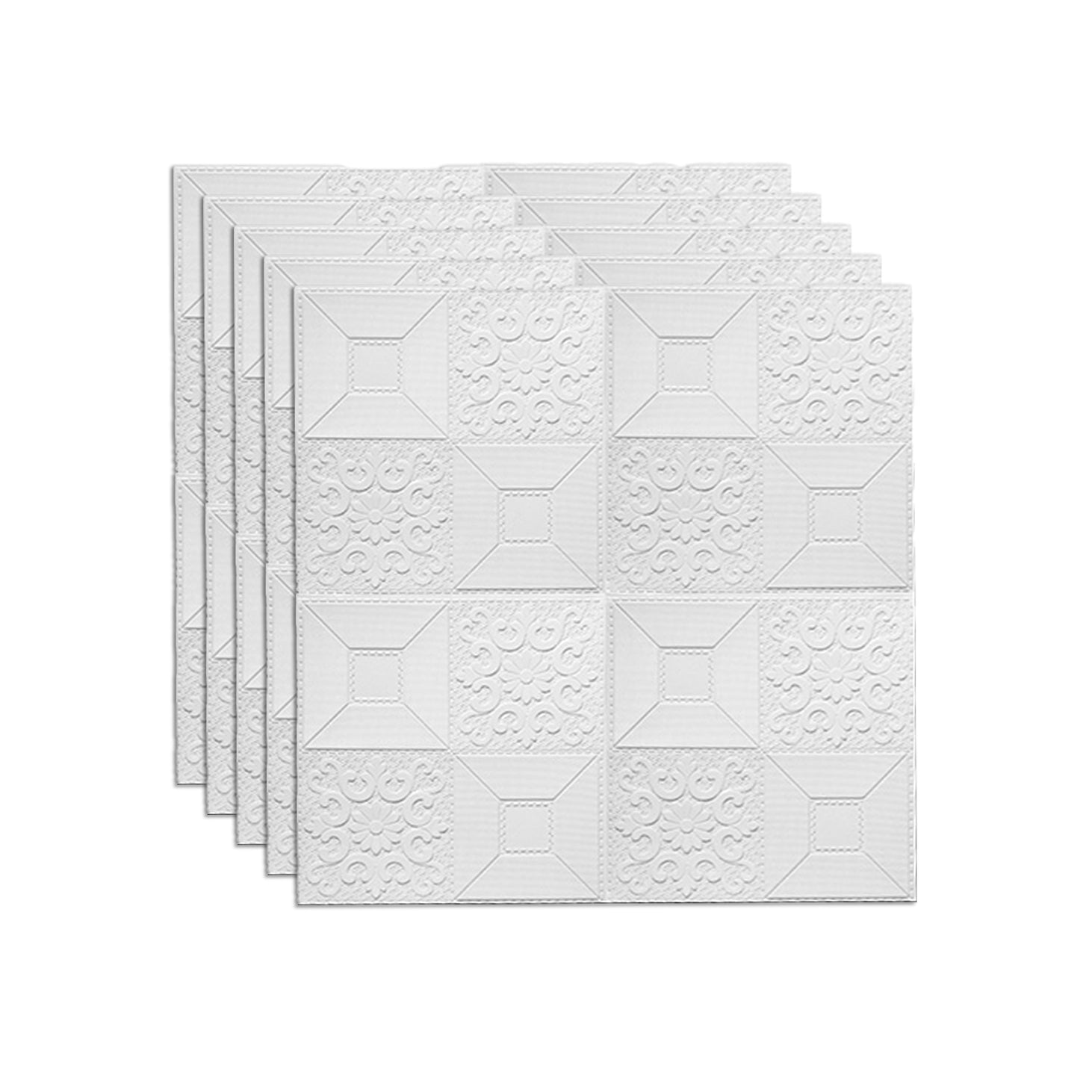 Modern Wall Paneling Peel and Stick Soundproof Wall Ceiling for Living Room Gloss White Clearhalo 'Flooring 'Home Improvement' 'home_improvement' 'home_improvement_wall_paneling' 'Wall Paneling' 'wall_paneling' 'Walls & Ceilings' Walls and Ceiling' 6398691