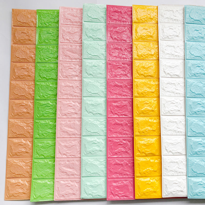 3D Faux Brick Wall Panel Peel and Press Foam Living Room Waterproof Wall Ceiling Clearhalo 'Flooring 'Home Improvement' 'home_improvement' 'home_improvement_wall_paneling' 'Wall Paneling' 'wall_paneling' 'Walls & Ceilings' Walls and Ceiling' 6398721