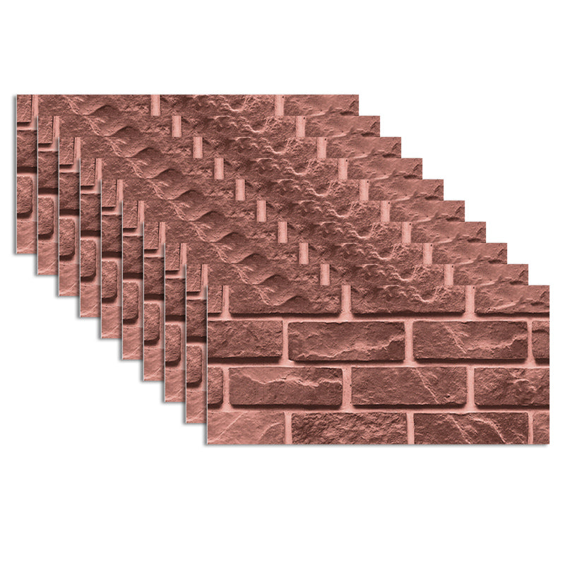 Industrial Antique Wall Panel Peel and Stick Waterproof Wall Ceiling for Living Room Red Clearhalo 'Flooring 'Home Improvement' 'home_improvement' 'home_improvement_wall_paneling' 'Wall Paneling' 'wall_paneling' 'Walls & Ceilings' Walls and Ceiling' 6398801