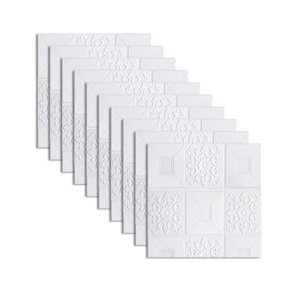 Modern Plain Wall Access Panel Peel and Stick 3D Embossed Wall Ceiling Gloss White Clearhalo 'Flooring 'Home Improvement' 'home_improvement' 'home_improvement_wall_paneling' 'Wall Paneling' 'wall_paneling' 'Walls & Ceilings' Walls and Ceiling' 6398921