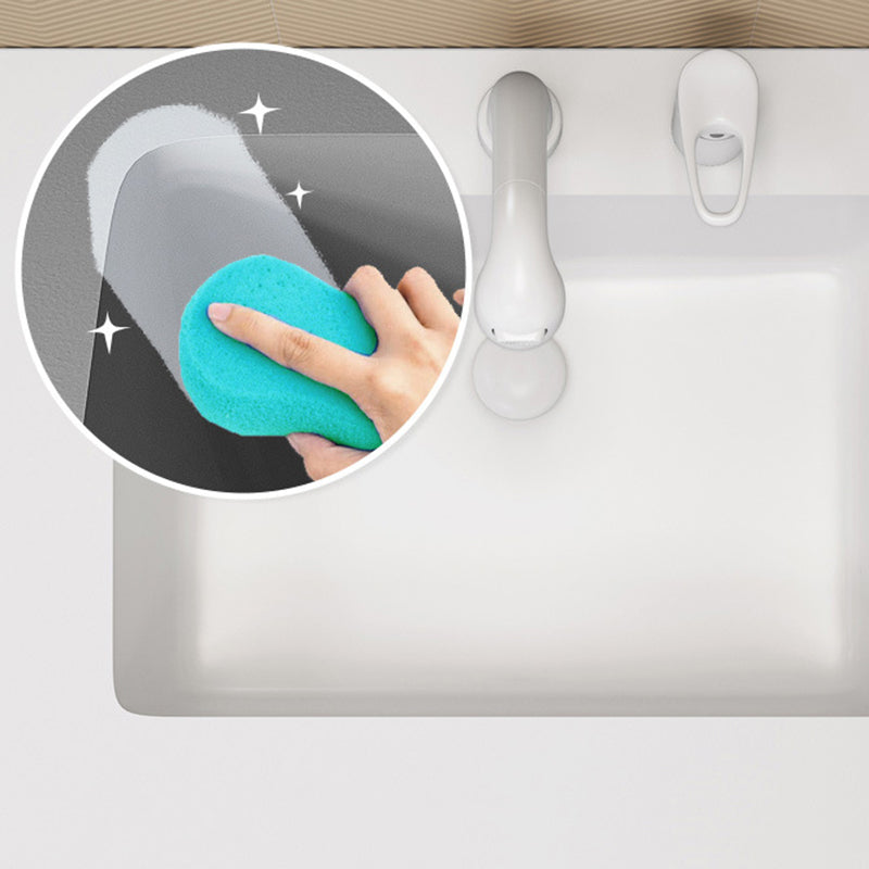 Modern Wooden Sink Vanity White Wall Mount Bathroom Vanity Cabinet with Mirror Clearhalo 'Bathroom Remodel & Bathroom Fixtures' 'Bathroom Vanities' 'bathroom_vanities' 'Home Improvement' 'home_improvement' 'home_improvement_bathroom_vanities' 6399136