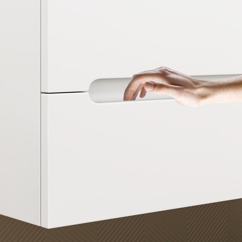 Modern Wooden Sink Vanity White Wall Mount Bathroom Vanity Cabinet with Mirror Clearhalo 'Bathroom Remodel & Bathroom Fixtures' 'Bathroom Vanities' 'bathroom_vanities' 'Home Improvement' 'home_improvement' 'home_improvement_bathroom_vanities' 6399140