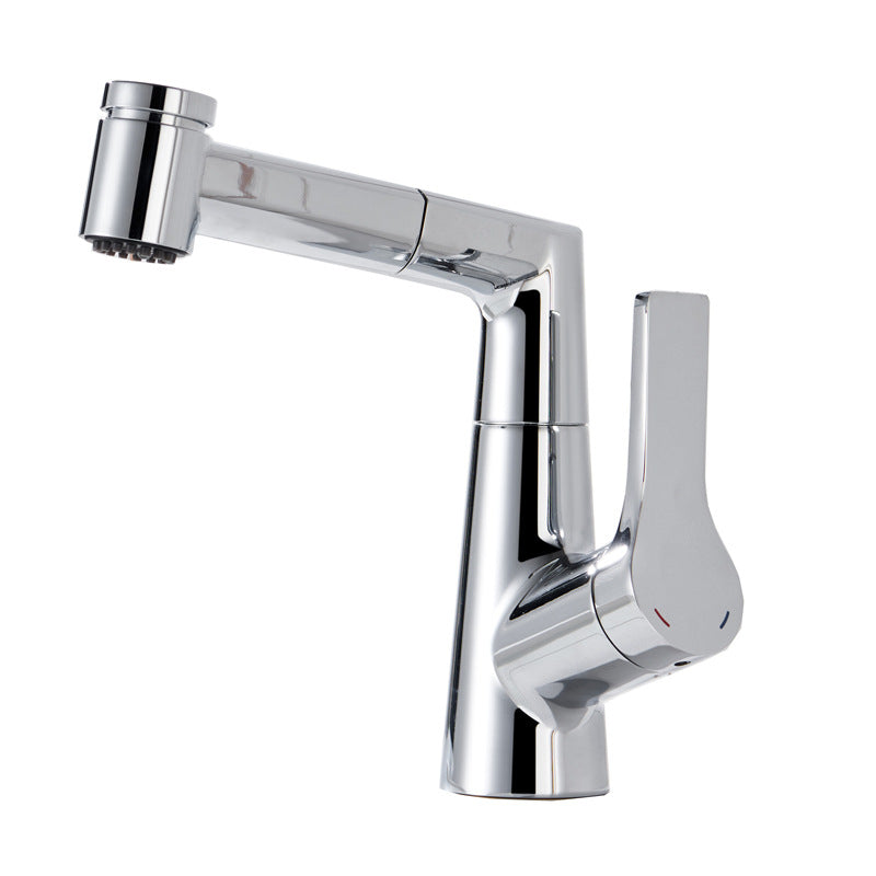 Single Lever Handle Faucets Contemporary Centerset Faucets for Bathroom Silver Clearhalo 'Bathroom Remodel & Bathroom Fixtures' 'Bathroom Sinks & Faucet Components' 'Bathroom Sinks' 'bathroom_sink' 'Home Improvement' 'home_improvement' 'home_improvement_bathroom_sink' 6399227