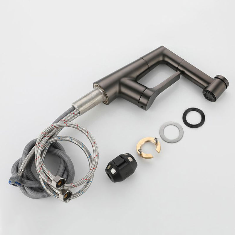 Single Lever Handle Faucets Contemporary Centerset Faucets for Bathroom Clearhalo 'Bathroom Remodel & Bathroom Fixtures' 'Bathroom Sinks & Faucet Components' 'Bathroom Sinks' 'bathroom_sink' 'Home Improvement' 'home_improvement' 'home_improvement_bathroom_sink' 6399240