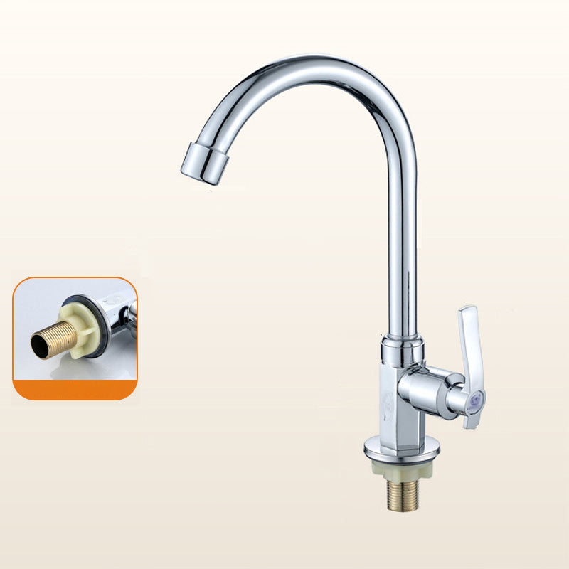 Modern Pull down Water Filler 1-Lever High Arch Kitchen Faucet with Deck Plate 12.6" Clearhalo 'Home Improvement' 'home_improvement' 'home_improvement_kitchen_faucets' 'Kitchen Faucets' 'Kitchen Remodel & Kitchen Fixtures' 'Kitchen Sinks & Faucet Components' 'kitchen_faucets' 6399294