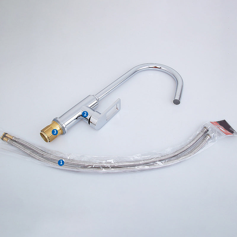 Modern Bar Faucet Stainless Steel Lever Handles with Accessories Bridge Kitchen Faucet Clearhalo 'Home Improvement' 'home_improvement' 'home_improvement_kitchen_faucets' 'Kitchen Faucets' 'Kitchen Remodel & Kitchen Fixtures' 'Kitchen Sinks & Faucet Components' 'kitchen_faucets' 6399339