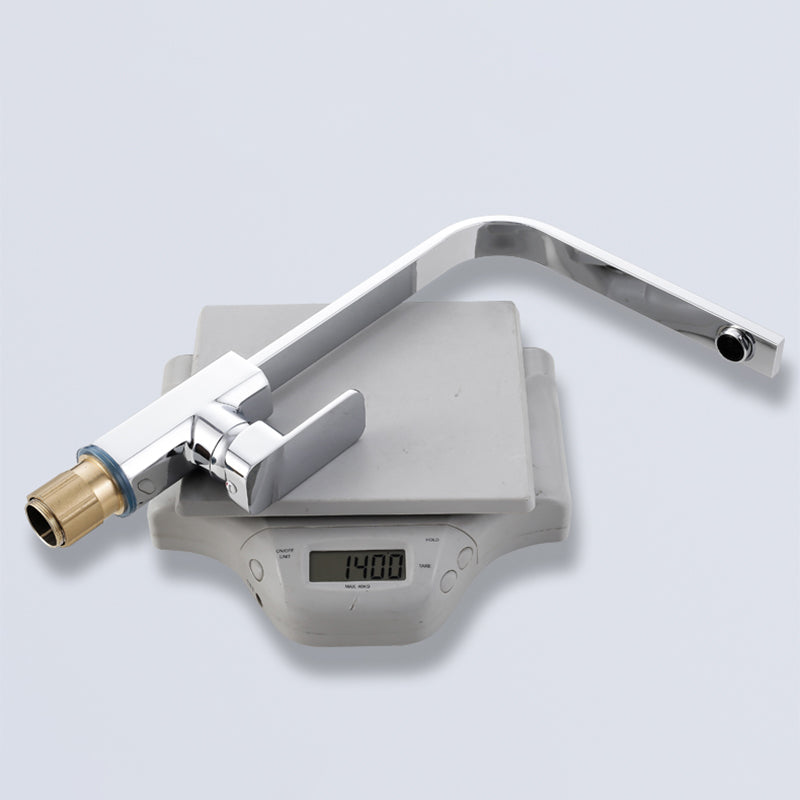 Modern Kitchen Sink Faucet 304 Stainless Steel with Handles and Supply Lines Pot Filler Clearhalo 'Home Improvement' 'home_improvement' 'home_improvement_kitchen_faucets' 'Kitchen Faucets' 'Kitchen Remodel & Kitchen Fixtures' 'Kitchen Sinks & Faucet Components' 'kitchen_faucets' 6399362