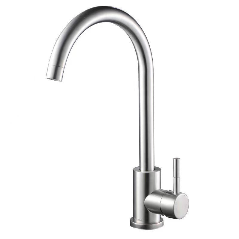 1-Handle Faucets Stainless Steel with Water Dispenser Standard Kitchen Faucet 31.5 Inches Hot Cold Water Dispensers Clearhalo 'Home Improvement' 'home_improvement' 'home_improvement_kitchen_faucets' 'Kitchen Faucets' 'Kitchen Remodel & Kitchen Fixtures' 'Kitchen Sinks & Faucet Components' 'kitchen_faucets' 6399371