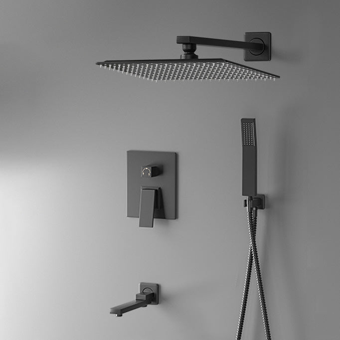 Modern Pressure Balanced Diverter Valve Shower Faucet Metal Shower System on Wall Clearhalo 'Bathroom Remodel & Bathroom Fixtures' 'Home Improvement' 'home_improvement' 'home_improvement_shower_faucets' 'Shower Faucets & Systems' 'shower_faucets' 'Showers & Bathtubs Plumbing' 'Showers & Bathtubs' 6399423