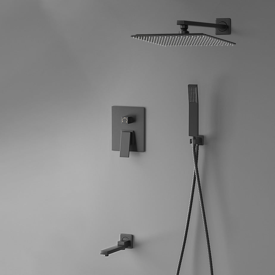 Modern Pressure Balanced Diverter Valve Shower Faucet Metal Shower System on Wall Clearhalo 'Bathroom Remodel & Bathroom Fixtures' 'Home Improvement' 'home_improvement' 'home_improvement_shower_faucets' 'Shower Faucets & Systems' 'shower_faucets' 'Showers & Bathtubs Plumbing' 'Showers & Bathtubs' 6399429