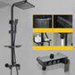 Wall Mounted Shower Arm Shower Faucet Pressure Balanced Diverter Valve Shower System Black 3 Thermostatic Clearhalo 'Bathroom Remodel & Bathroom Fixtures' 'Home Improvement' 'home_improvement' 'home_improvement_shower_faucets' 'Shower Faucets & Systems' 'shower_faucets' 'Showers & Bathtubs Plumbing' 'Showers & Bathtubs' 6399515