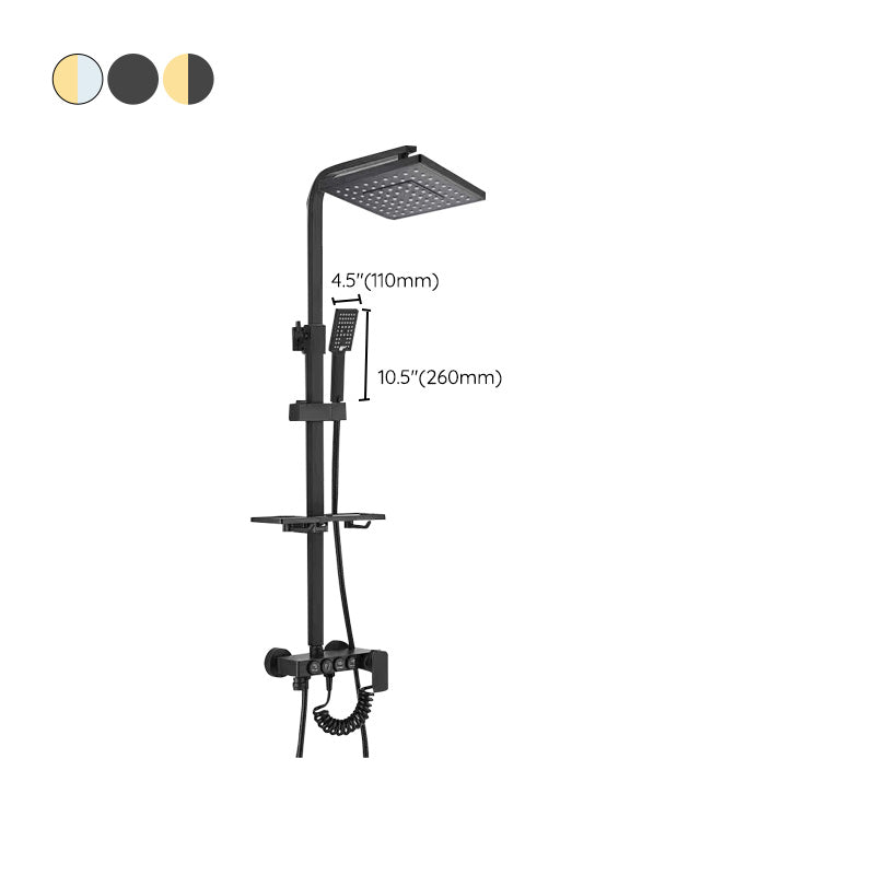 Wall Mounted Shower Arm Shower Faucet Pressure Balanced Diverter Valve Shower System Clearhalo 'Bathroom Remodel & Bathroom Fixtures' 'Home Improvement' 'home_improvement' 'home_improvement_shower_faucets' 'Shower Faucets & Systems' 'shower_faucets' 'Showers & Bathtubs Plumbing' 'Showers & Bathtubs' 6399532