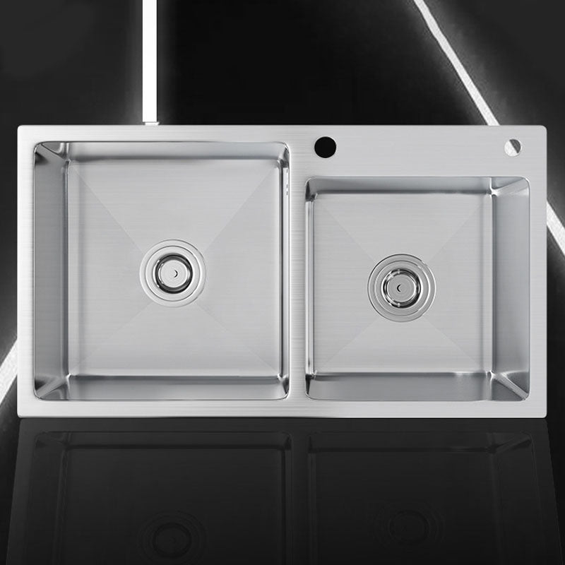 Modern Kitchen Bar Sink Stainless Steel with Drain Strainer Kit and Soap Dispenser Sink Clearhalo 'Home Improvement' 'home_improvement' 'home_improvement_kitchen_sinks' 'Kitchen Remodel & Kitchen Fixtures' 'Kitchen Sinks & Faucet Components' 'Kitchen Sinks' 'kitchen_sinks' 6399535