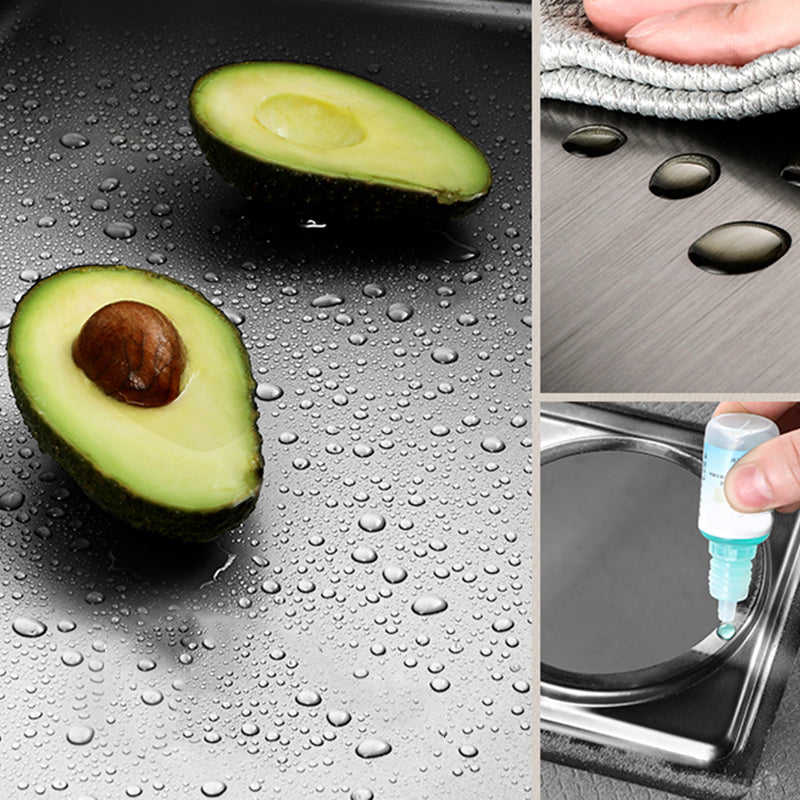 Modern Style Kitchen Sink Stainless Steel 1 Holes Kitchen Sink with Soap Dispenser Clearhalo 'Home Improvement' 'home_improvement' 'home_improvement_kitchen_sinks' 'Kitchen Remodel & Kitchen Fixtures' 'Kitchen Sinks & Faucet Components' 'Kitchen Sinks' 'kitchen_sinks' 6399563