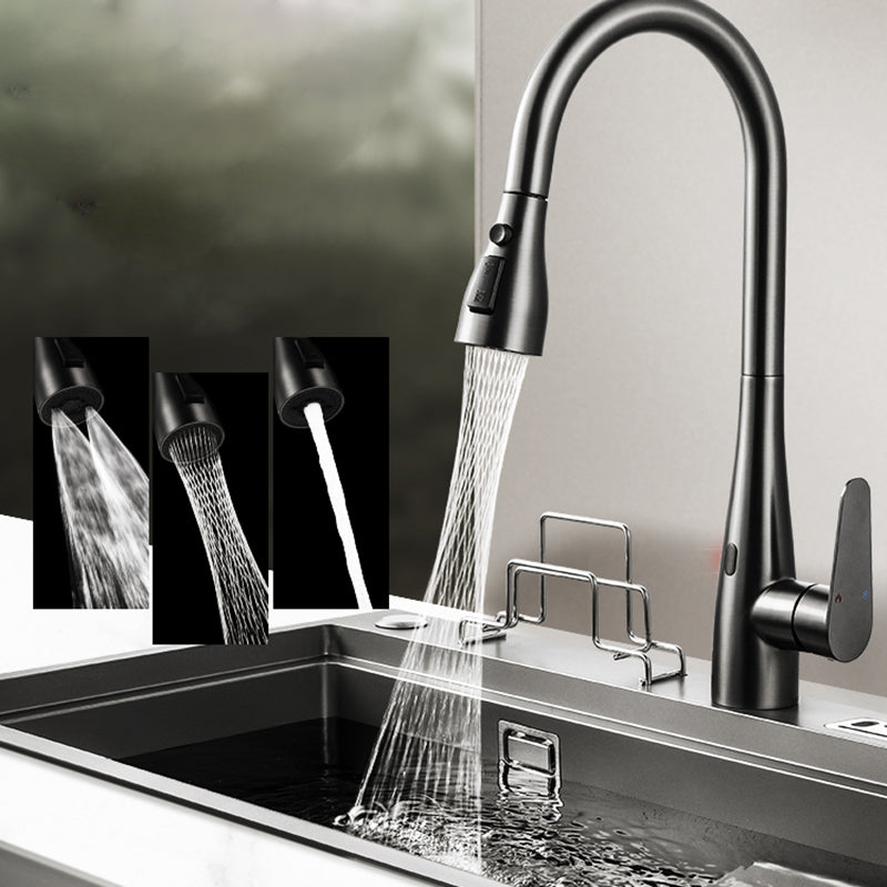 Modern Style Kitchen Sink Stainless Steel 1 Holes Kitchen Sink with Soap Dispenser Clearhalo 'Home Improvement' 'home_improvement' 'home_improvement_kitchen_sinks' 'Kitchen Remodel & Kitchen Fixtures' 'Kitchen Sinks & Faucet Components' 'Kitchen Sinks' 'kitchen_sinks' 6399565