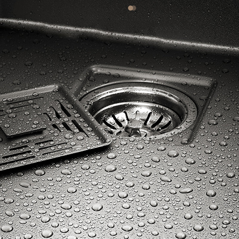 Modern Style Kitchen Sink Stainless Steel 1 Holes Kitchen Sink with Soap Dispenser Clearhalo 'Home Improvement' 'home_improvement' 'home_improvement_kitchen_sinks' 'Kitchen Remodel & Kitchen Fixtures' 'Kitchen Sinks & Faucet Components' 'Kitchen Sinks' 'kitchen_sinks' 6399568