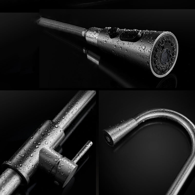 Modern Style Kitchen Sink Stainless Steel 1 Holes Kitchen Sink with Soap Dispenser Clearhalo 'Home Improvement' 'home_improvement' 'home_improvement_kitchen_sinks' 'Kitchen Remodel & Kitchen Fixtures' 'Kitchen Sinks & Faucet Components' 'Kitchen Sinks' 'kitchen_sinks' 6399572