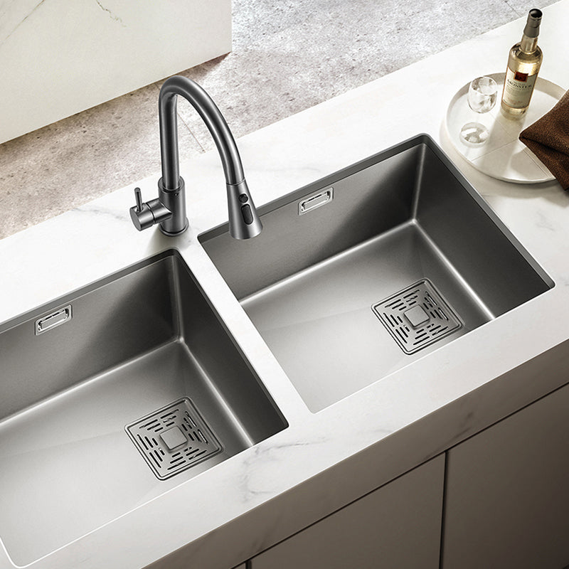Modern Style Kitchen Sink Stainless Steel 1 Holes Kitchen Sink with Soap Dispenser Clearhalo 'Home Improvement' 'home_improvement' 'home_improvement_kitchen_sinks' 'Kitchen Remodel & Kitchen Fixtures' 'Kitchen Sinks & Faucet Components' 'Kitchen Sinks' 'kitchen_sinks' 6399577