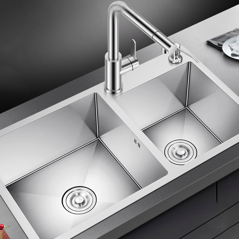 Classic Kitchen Sink Stainless Steel Kitchen Sink with Soap Dispenser Clearhalo 'Home Improvement' 'home_improvement' 'home_improvement_kitchen_sinks' 'Kitchen Remodel & Kitchen Fixtures' 'Kitchen Sinks & Faucet Components' 'Kitchen Sinks' 'kitchen_sinks' 6399623