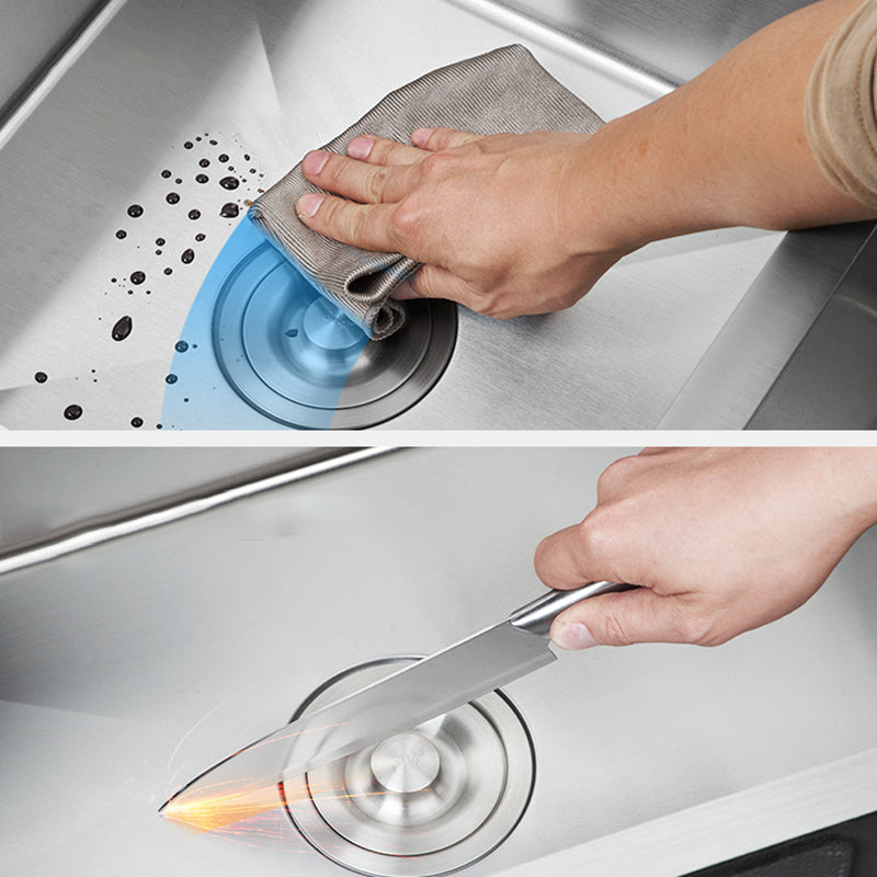 Classic Kitchen Sink Stainless Steel Kitchen Sink with Soap Dispenser Clearhalo 'Home Improvement' 'home_improvement' 'home_improvement_kitchen_sinks' 'Kitchen Remodel & Kitchen Fixtures' 'Kitchen Sinks & Faucet Components' 'Kitchen Sinks' 'kitchen_sinks' 6399628