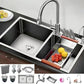 Modern Style Kitchen Sink Stainless Steel Dirt Resistant Kitchen Sink 31"L x 18"W x 8"H Sink with Faucet Double Tap for Water Purification Clearhalo 'Home Improvement' 'home_improvement' 'home_improvement_kitchen_sinks' 'Kitchen Remodel & Kitchen Fixtures' 'Kitchen Sinks & Faucet Components' 'Kitchen Sinks' 'kitchen_sinks' 6399687