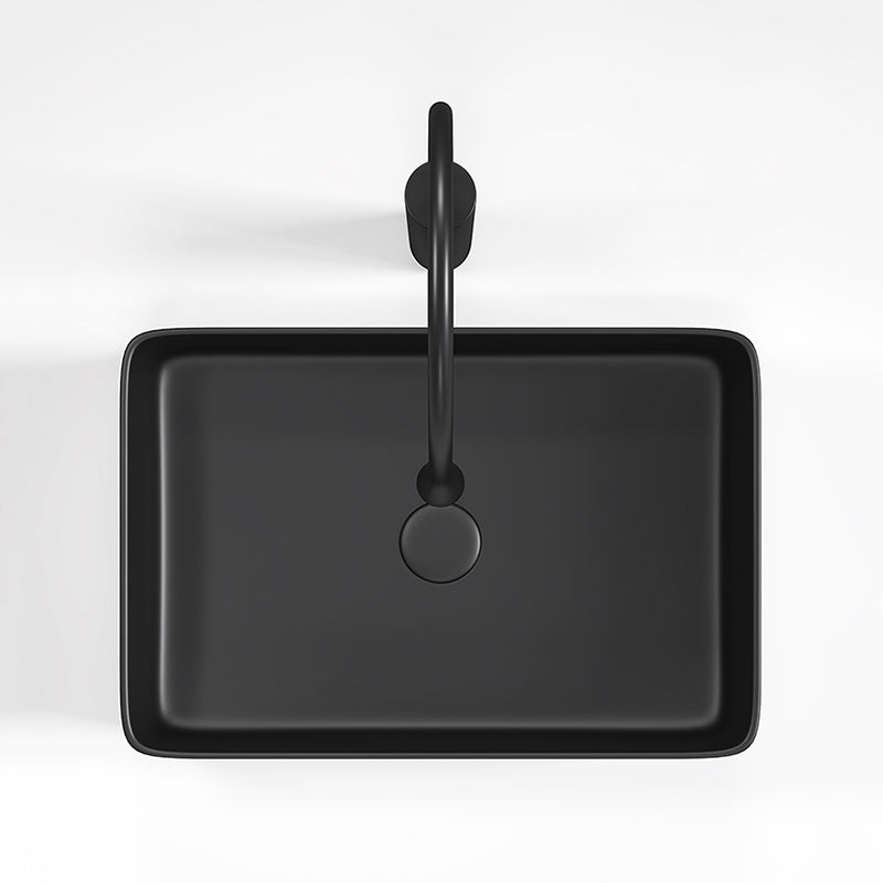 Contemporary Bathroom Sink Porcelain Rectangular Vessel Bathroom Sink Clearhalo 'Bathroom Remodel & Bathroom Fixtures' 'Bathroom Sinks & Faucet Components' 'Bathroom Sinks' 'bathroom_sink' 'Home Improvement' 'home_improvement' 'home_improvement_bathroom_sink' 6399755