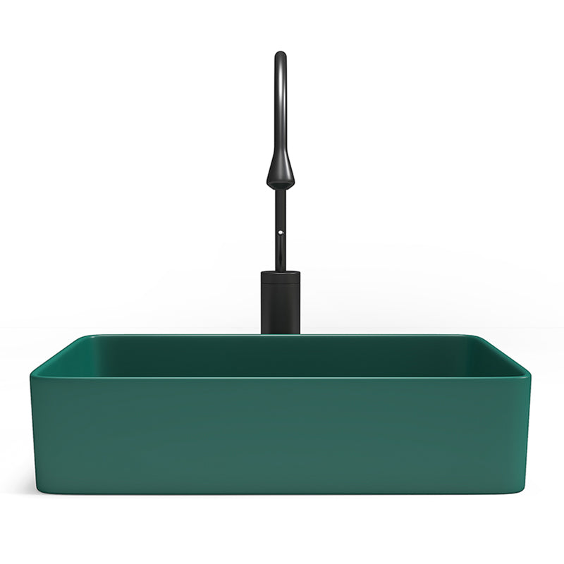 Contemporary Bathroom Sink Porcelain Rectangular Vessel Bathroom Sink Clearhalo 'Bathroom Remodel & Bathroom Fixtures' 'Bathroom Sinks & Faucet Components' 'Bathroom Sinks' 'bathroom_sink' 'Home Improvement' 'home_improvement' 'home_improvement_bathroom_sink' 6399764