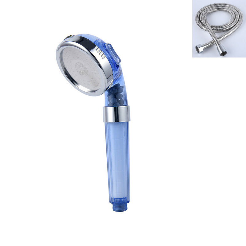 Modern Style Shower Head Plastic Handheld Shower Head with Adjustable Water Flow Blue Common Shower Head with Hose Clearhalo 'Bathroom Remodel & Bathroom Fixtures' 'Home Improvement' 'home_improvement' 'home_improvement_shower_heads' 'Shower Heads' 'shower_heads' 'Showers & Bathtubs Plumbing' 'Showers & Bathtubs' 6399913