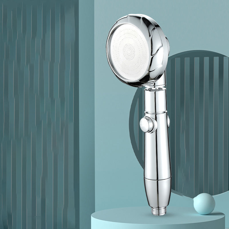 Modern Adjustable Shower Head Plastic Bathroom Handheld Shower Head Silver Clearhalo 'Bathroom Remodel & Bathroom Fixtures' 'Home Improvement' 'home_improvement' 'home_improvement_shower_heads' 'Shower Heads' 'shower_heads' 'Showers & Bathtubs Plumbing' 'Showers & Bathtubs' 6399935