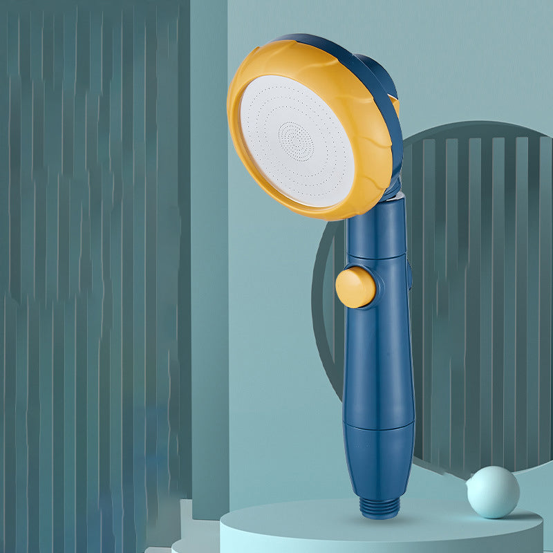 Modern Adjustable Shower Head Plastic Bathroom Handheld Shower Head Yellow Clearhalo 'Bathroom Remodel & Bathroom Fixtures' 'Home Improvement' 'home_improvement' 'home_improvement_shower_heads' 'Shower Heads' 'shower_heads' 'Showers & Bathtubs Plumbing' 'Showers & Bathtubs' 6399939