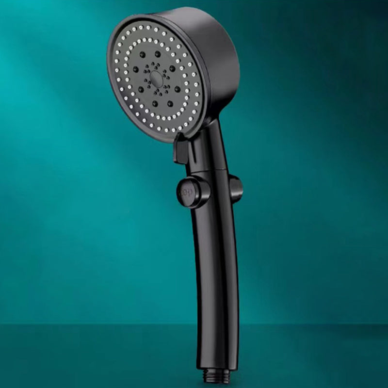 Wall-mounted Shower Head Modern Plastic Shower Head with Adjustable Spray Pattern Black Hand Shower Clearhalo 'Bathroom Remodel & Bathroom Fixtures' 'Home Improvement' 'home_improvement' 'home_improvement_shower_heads' 'Shower Heads' 'shower_heads' 'Showers & Bathtubs Plumbing' 'Showers & Bathtubs' 6399953