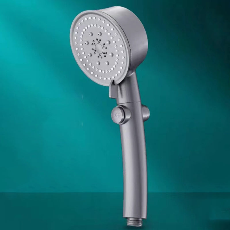 Wall-mounted Shower Head Modern Plastic Shower Head with Adjustable Spray Pattern Grey Hand Shower Clearhalo 'Bathroom Remodel & Bathroom Fixtures' 'Home Improvement' 'home_improvement' 'home_improvement_shower_heads' 'Shower Heads' 'shower_heads' 'Showers & Bathtubs Plumbing' 'Showers & Bathtubs' 6399954