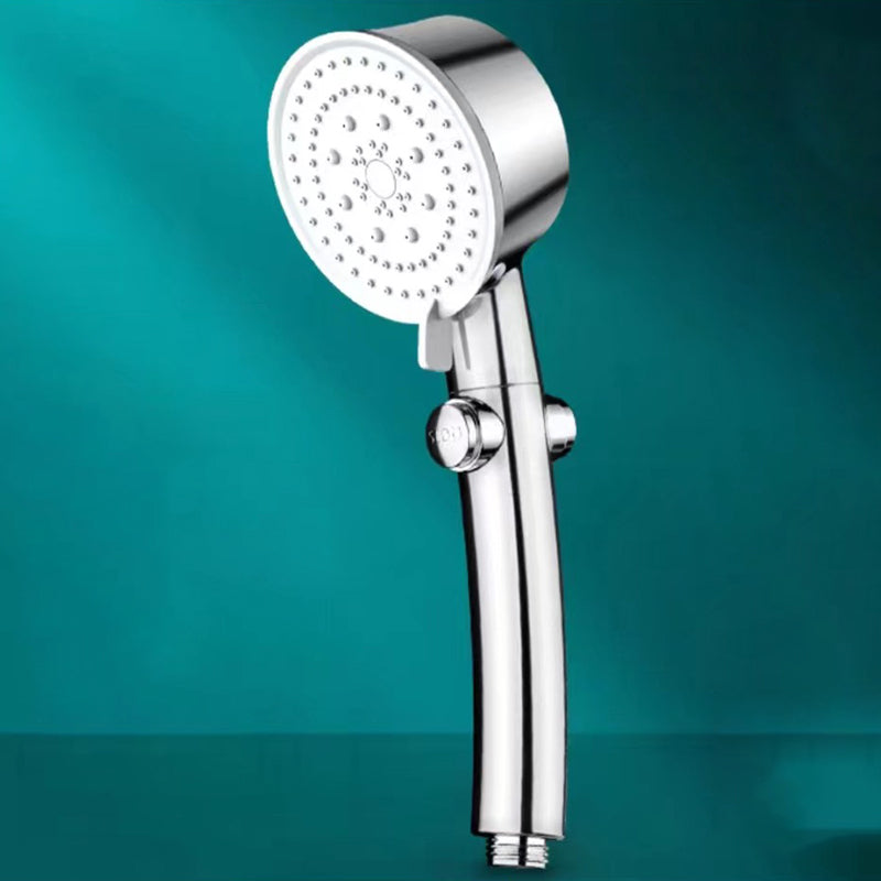 Wall-mounted Shower Head Modern Plastic Shower Head with Adjustable Spray Pattern Silver Hand Shower Clearhalo 'Bathroom Remodel & Bathroom Fixtures' 'Home Improvement' 'home_improvement' 'home_improvement_shower_heads' 'Shower Heads' 'shower_heads' 'Showers & Bathtubs Plumbing' 'Showers & Bathtubs' 6399956