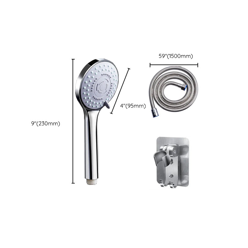 Modern Plastic Shower Head Wall-mounted Shower Head with Adjustable Spray Pattern Clearhalo 'Bathroom Remodel & Bathroom Fixtures' 'Home Improvement' 'home_improvement' 'home_improvement_shower_heads' 'Shower Heads' 'shower_heads' 'Showers & Bathtubs Plumbing' 'Showers & Bathtubs' 6400010
