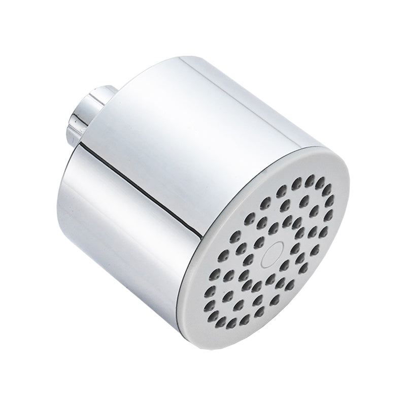 Round Stainless Steel Showerhead in Silver Wall-Mount Showerhead Clearhalo 'Bathroom Remodel & Bathroom Fixtures' 'Home Improvement' 'home_improvement' 'home_improvement_shower_heads' 'Shower Heads' 'shower_heads' 'Showers & Bathtubs Plumbing' 'Showers & Bathtubs' 6400947