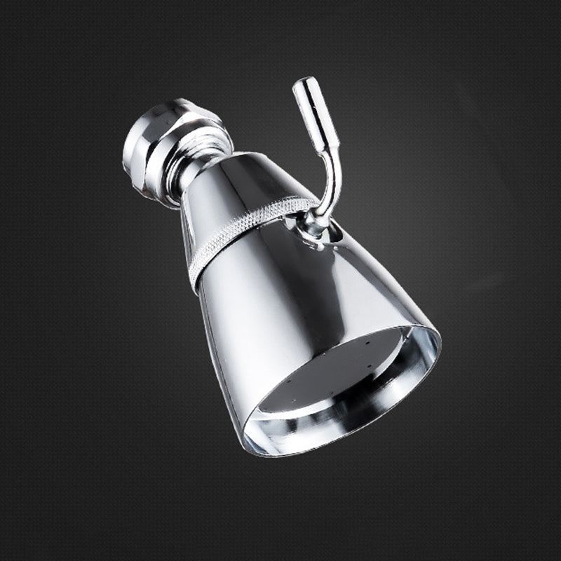 Round Stainless Steel Showerhead in Silver Wall-Mount Showerhead Cone Stainless Steel Body Jets Clearhalo 'Bathroom Remodel & Bathroom Fixtures' 'Home Improvement' 'home_improvement' 'home_improvement_shower_heads' 'Shower Heads' 'shower_heads' 'Showers & Bathtubs Plumbing' 'Showers & Bathtubs' 6400951