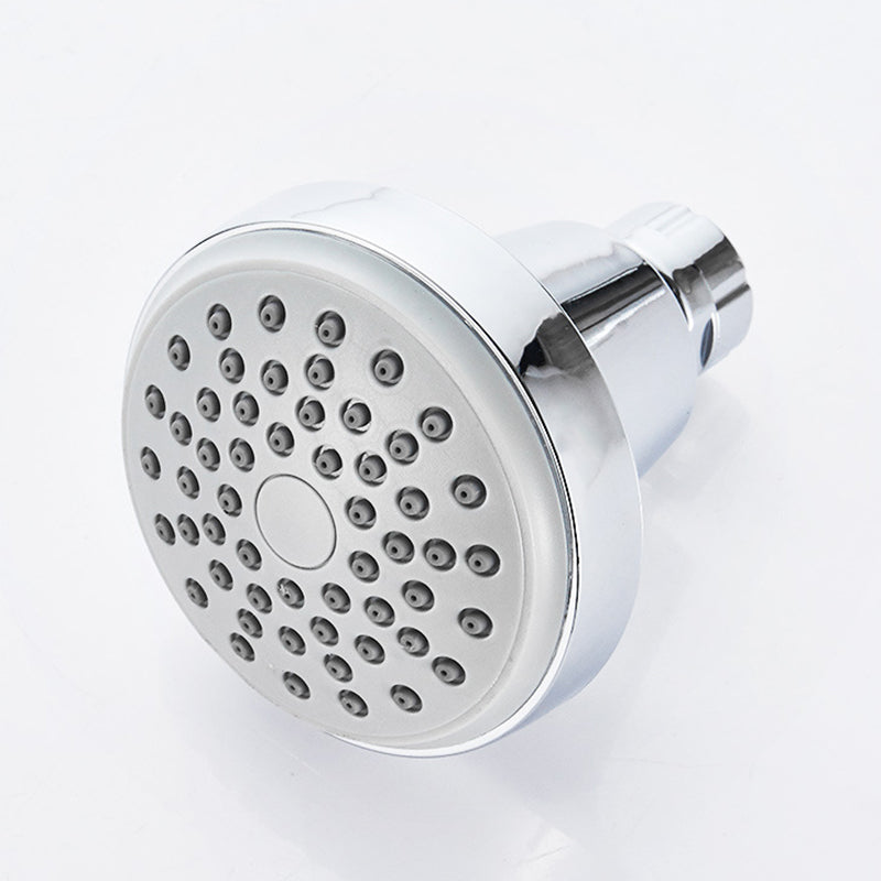 Round Stainless Steel Showerhead in Silver Wall-Mount Showerhead Clearhalo 'Bathroom Remodel & Bathroom Fixtures' 'Home Improvement' 'home_improvement' 'home_improvement_shower_heads' 'Shower Heads' 'shower_heads' 'Showers & Bathtubs Plumbing' 'Showers & Bathtubs' 6400961