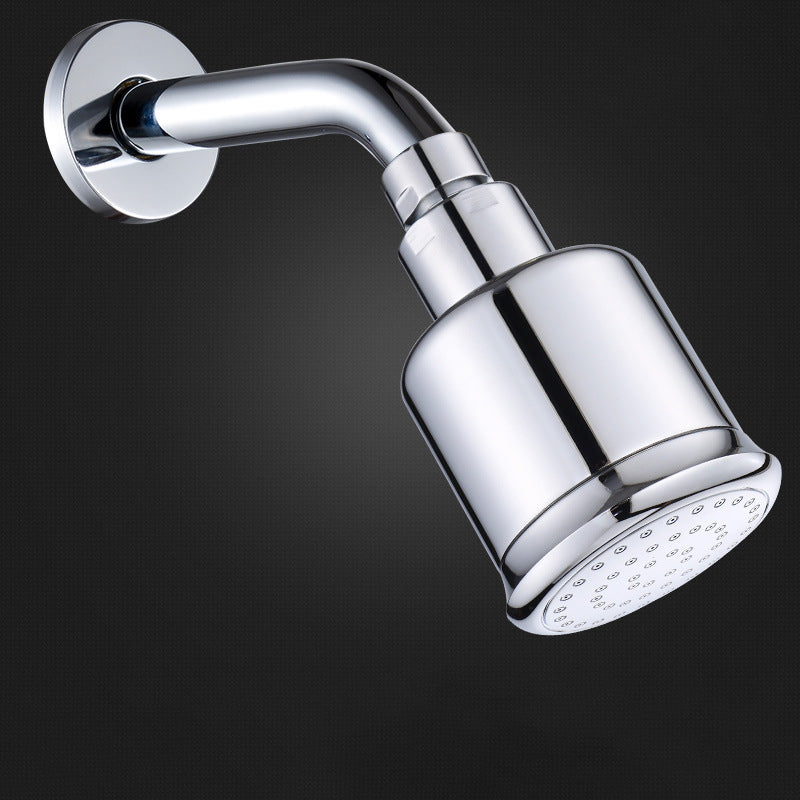 Round Stainless Steel Showerhead in Silver Wall-Mount Showerhead Cylinder Stainless Steel Body Jets with Fittings Clearhalo 'Bathroom Remodel & Bathroom Fixtures' 'Home Improvement' 'home_improvement' 'home_improvement_shower_heads' 'Shower Heads' 'shower_heads' 'Showers & Bathtubs Plumbing' 'Showers & Bathtubs' 6400962