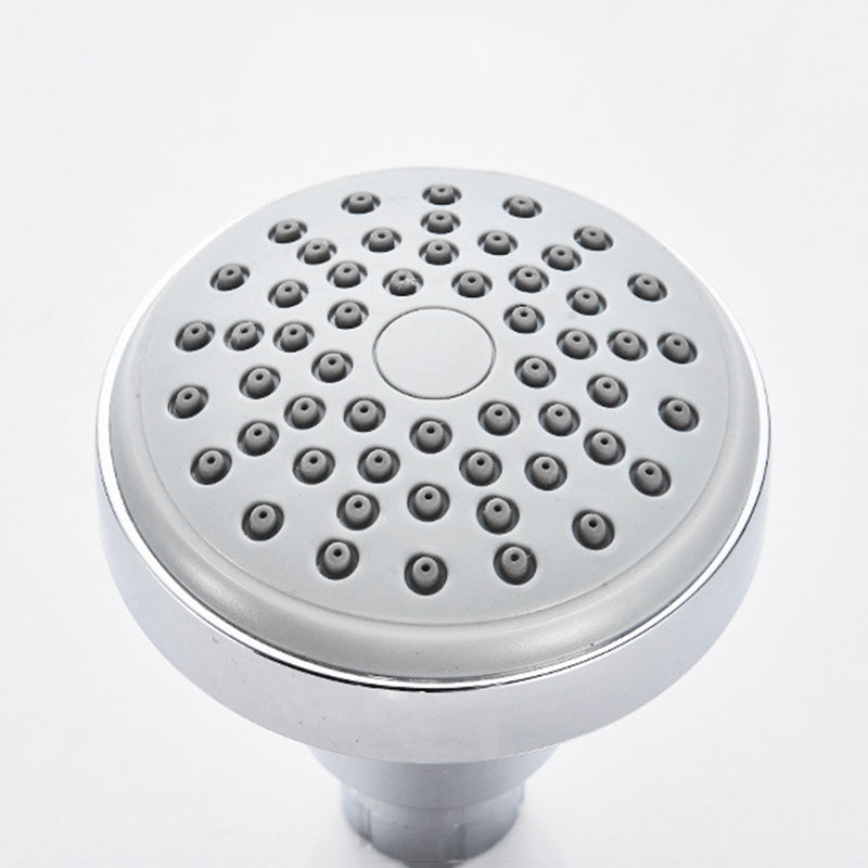 Round Stainless Steel Showerhead in Silver Wall-Mount Showerhead Clearhalo 'Bathroom Remodel & Bathroom Fixtures' 'Home Improvement' 'home_improvement' 'home_improvement_shower_heads' 'Shower Heads' 'shower_heads' 'Showers & Bathtubs Plumbing' 'Showers & Bathtubs' 6400963