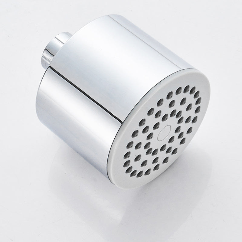 Round Stainless Steel Showerhead in Silver Wall-Mount Showerhead Clearhalo 'Bathroom Remodel & Bathroom Fixtures' 'Home Improvement' 'home_improvement' 'home_improvement_shower_heads' 'Shower Heads' 'shower_heads' 'Showers & Bathtubs Plumbing' 'Showers & Bathtubs' 6400964