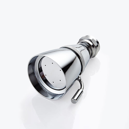 Round Stainless Steel Showerhead in Silver Wall-Mount Showerhead Clearhalo 'Bathroom Remodel & Bathroom Fixtures' 'Home Improvement' 'home_improvement' 'home_improvement_shower_heads' 'Shower Heads' 'shower_heads' 'Showers & Bathtubs Plumbing' 'Showers & Bathtubs' 6400965