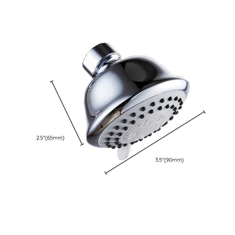 Round Stainless Steel Showerhead in Silver Wall-Mount Showerhead Clearhalo 'Bathroom Remodel & Bathroom Fixtures' 'Home Improvement' 'home_improvement' 'home_improvement_shower_heads' 'Shower Heads' 'shower_heads' 'Showers & Bathtubs Plumbing' 'Showers & Bathtubs' 6400972