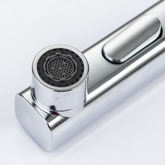 Contemporary Vessel Sink Faucet Copper Single Handle Low Arc Retractable Vessel Faucet Clearhalo 'Bathroom Remodel & Bathroom Fixtures' 'Bathroom Sink Faucets' 'Bathroom Sinks & Faucet Components' 'bathroom_sink_faucets' 'Home Improvement' 'home_improvement' 'home_improvement_bathroom_sink_faucets' 6400987